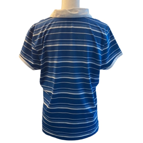 CALLAWAY EMIRATES GOLF CLUB DUBAI Collared Blue Striped Shirt Short Sleeve - Picture 10 of 11